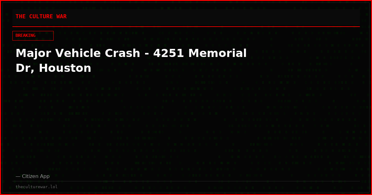 Major Vehicle Crash - 4251 Memorial Dr, Houston