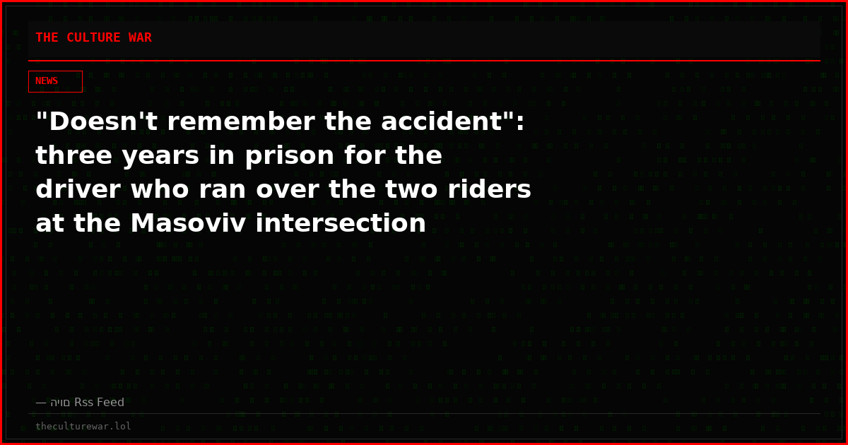 "Doesn't remember the accident": three years in prison for the driver who ran over the two riders at the Masoviv intersection