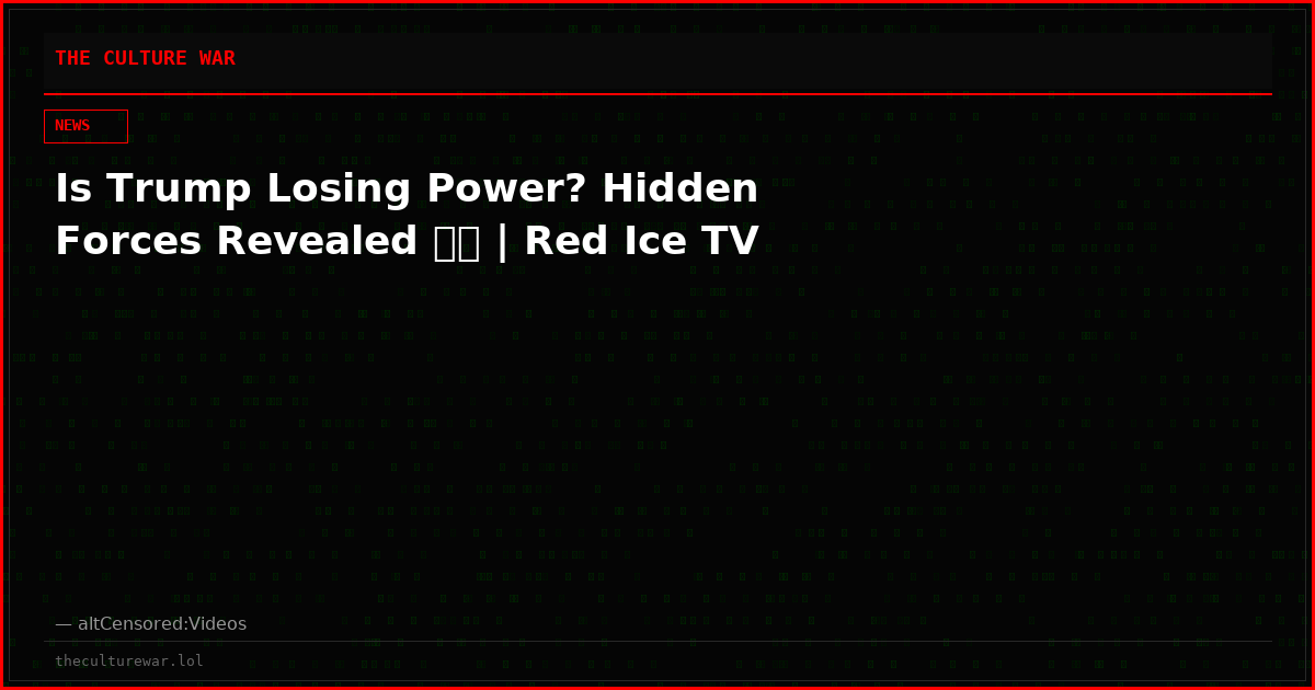 Is Trump Losing Power? Hidden Forces Revealed 🇺🇸 | Red Ice TV