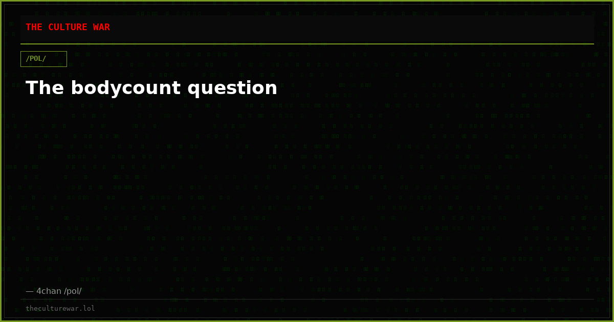 The bodycount question