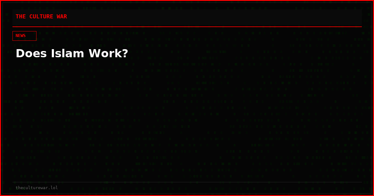 Does Islam Work?