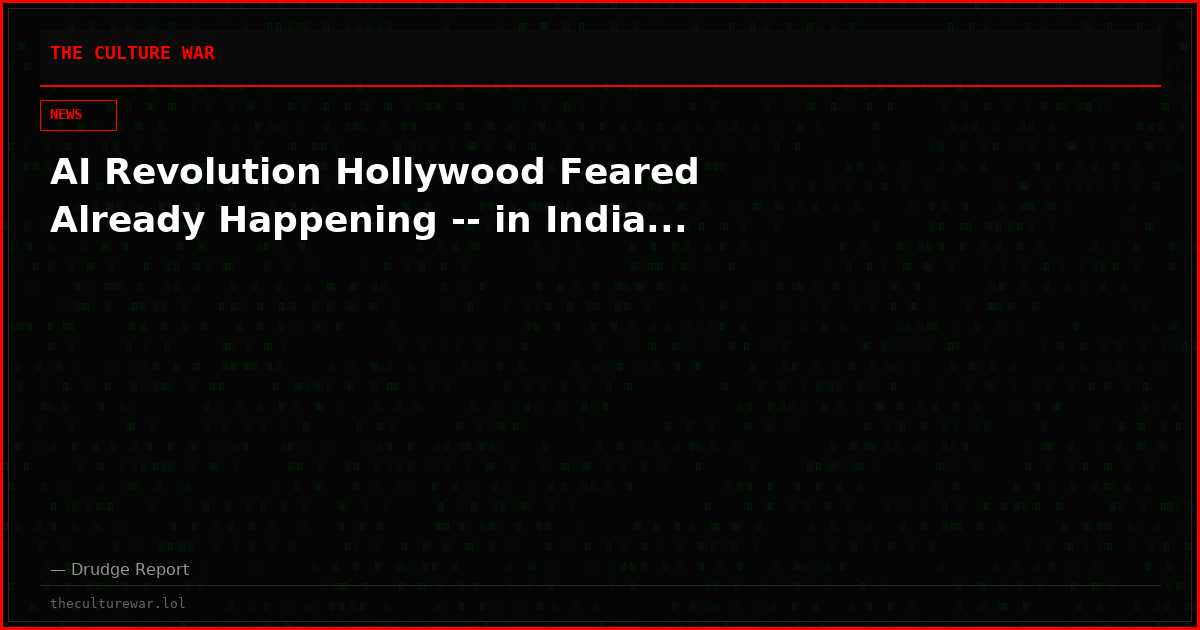 AI Revolution Hollywood Feared Already Happening -- in India...