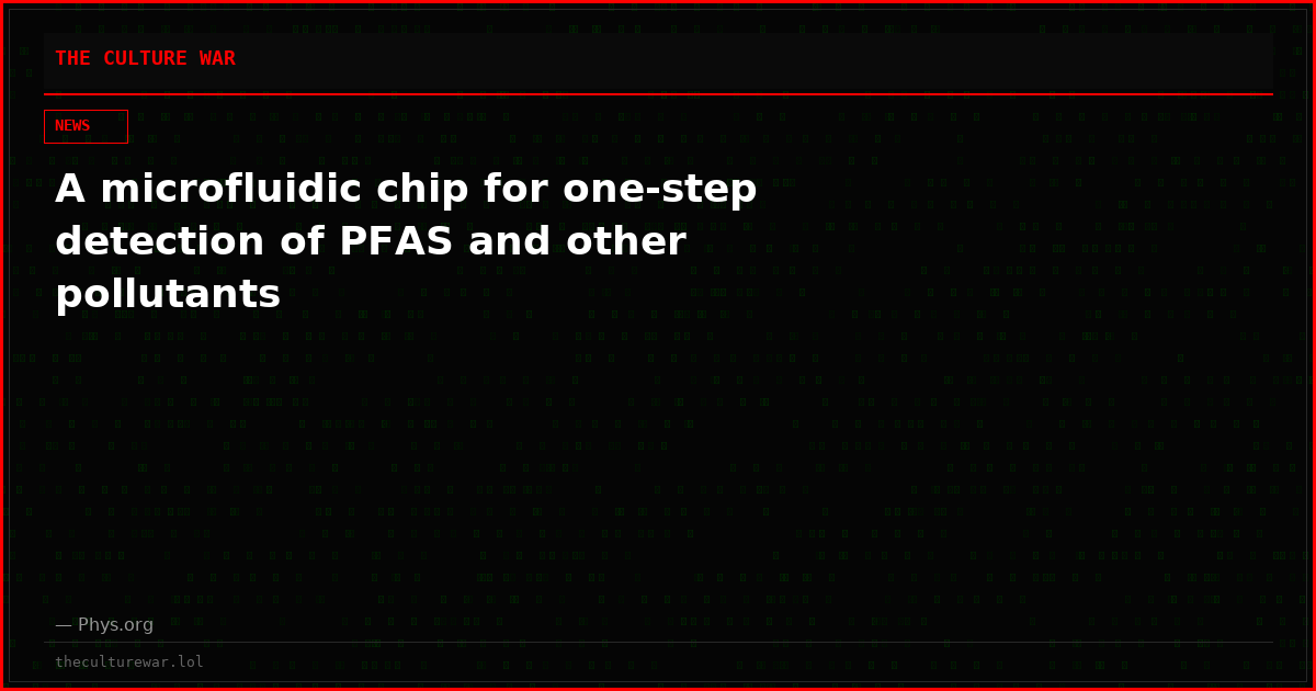 A microfluidic chip for one-step detection of PFAS and other pollutants