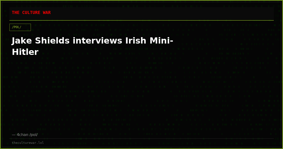 Jake Shields interviews Irish Mini-Hitler