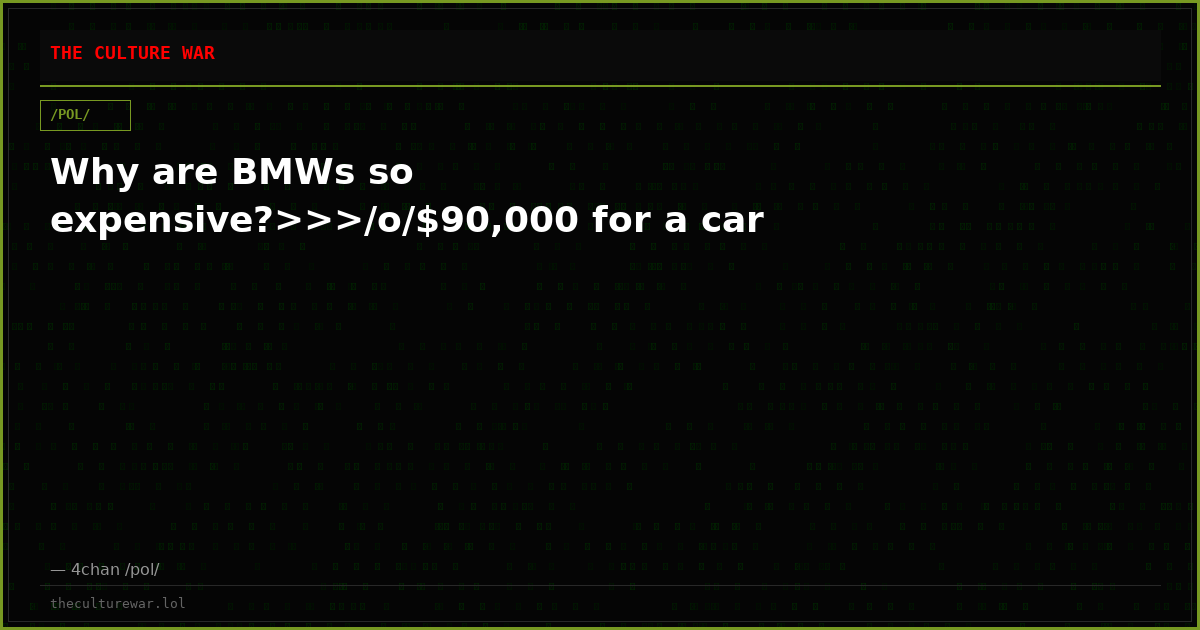 Why are BMWs so expensive?>>>/o/$90,000 for a car