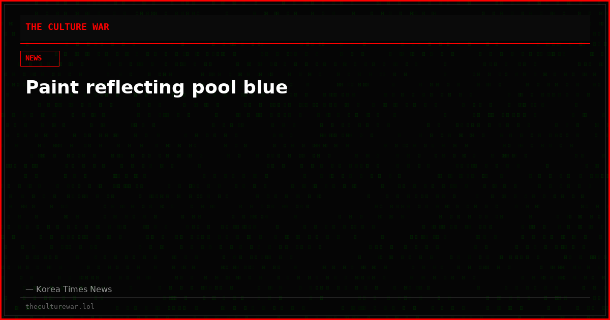 Paint reflecting pool blue