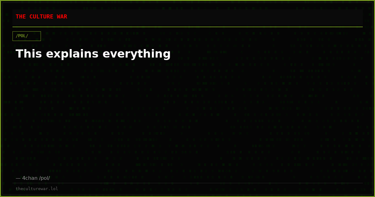 This explains everything
