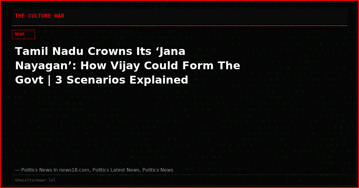 Tamil Nadu Crowns Its ‘Jana Nayagan’: How Vijay Could Form The Govt | 3 Scenarios Explained