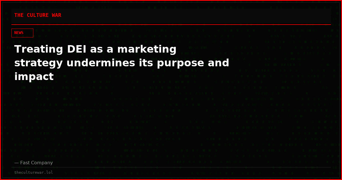 Treating DEI as a marketing strategy undermines its purpose and impact