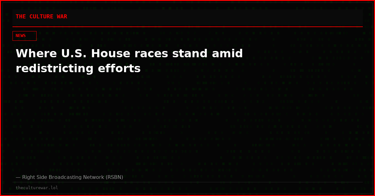 Where U.S. House races stand amid redistricting efforts