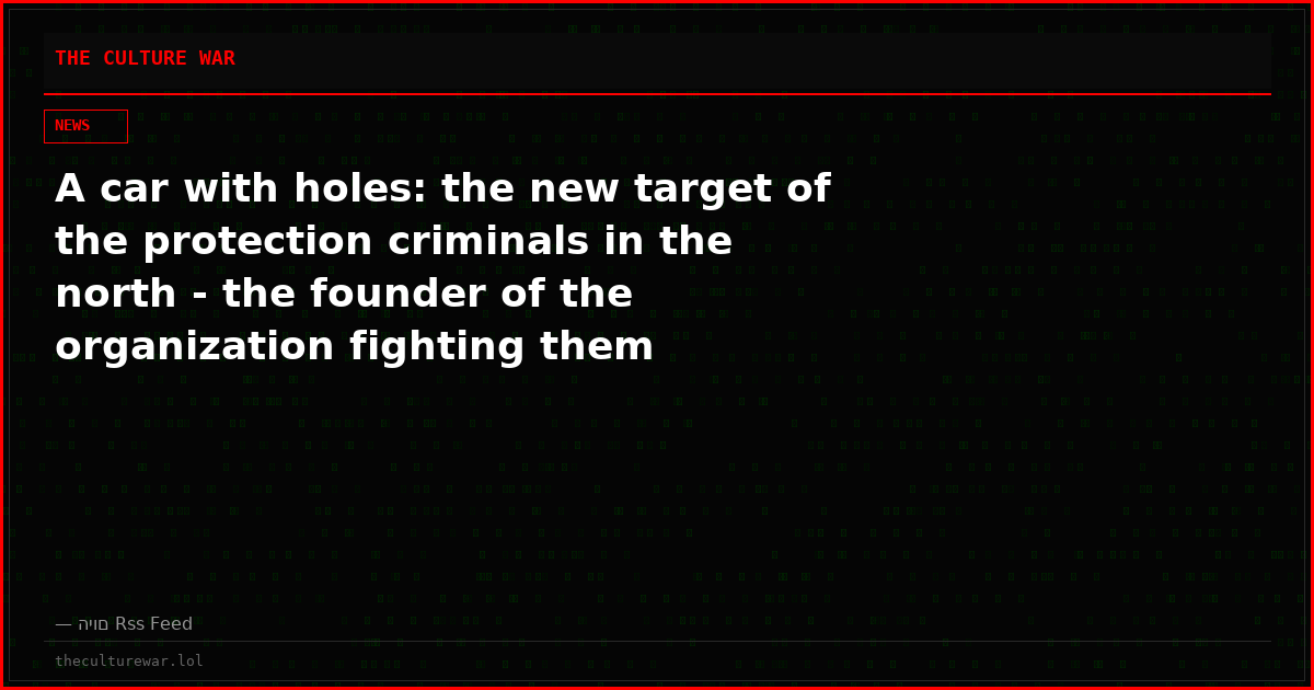 A car with holes: the new target of the protection criminals in the north - the founder of the organization fighting them