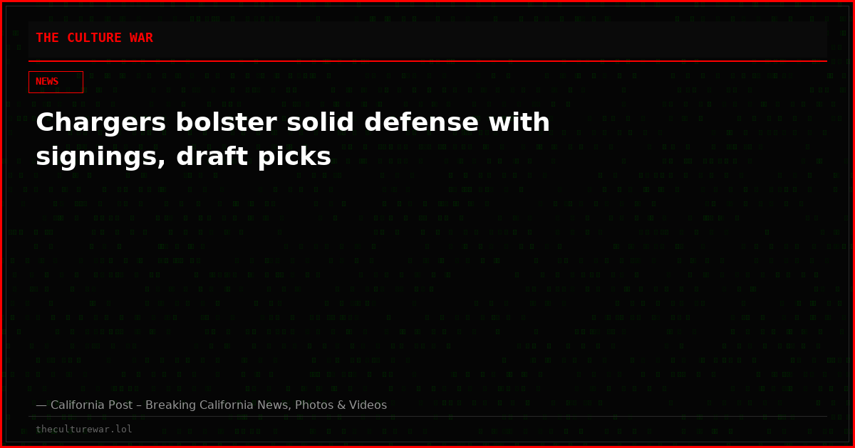Chargers bolster solid defense with signings, draft picks