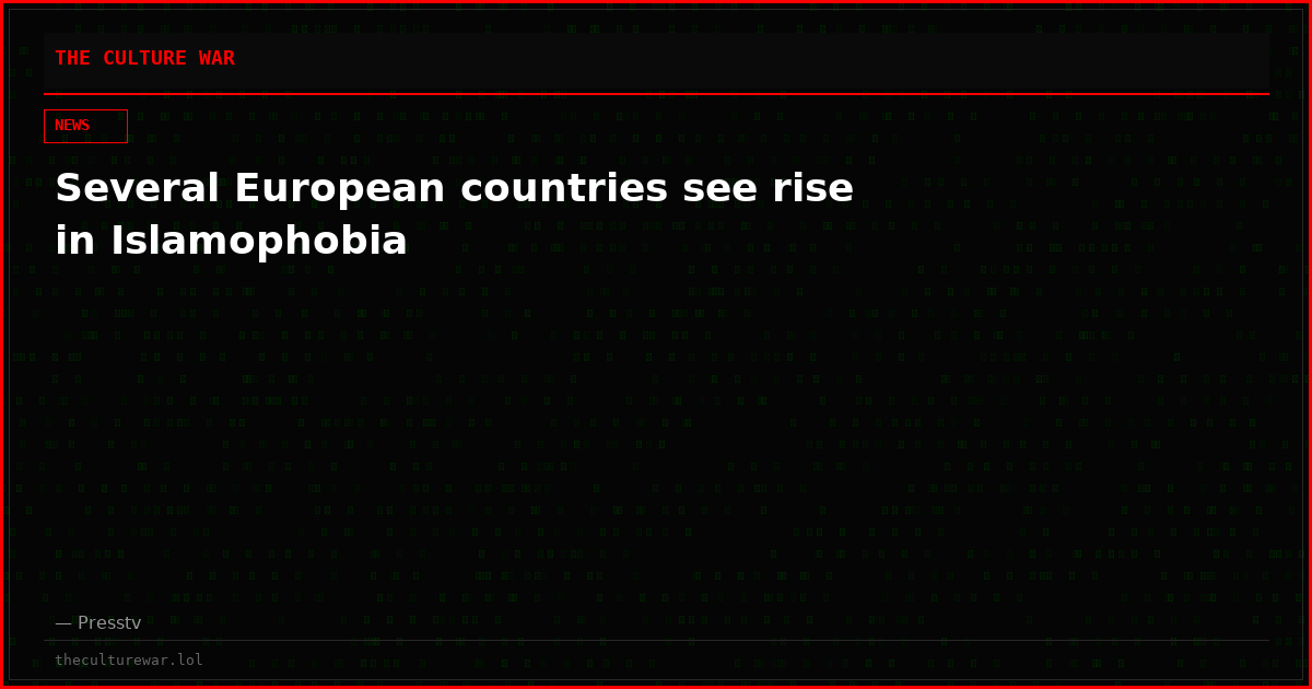 Several European countries see rise in Islamophobia