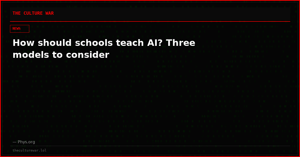 How should schools teach AI? Three models to consider