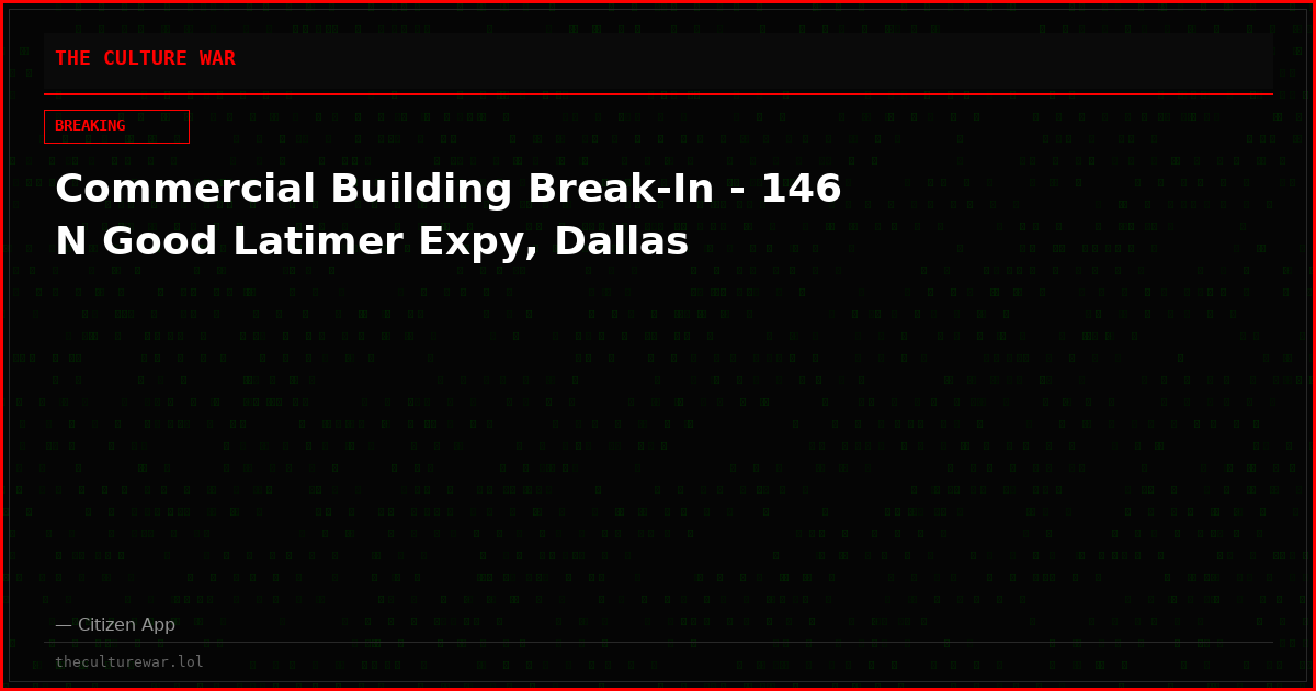 Commercial Building Break-In - 146 N Good Latimer Expy, Dallas