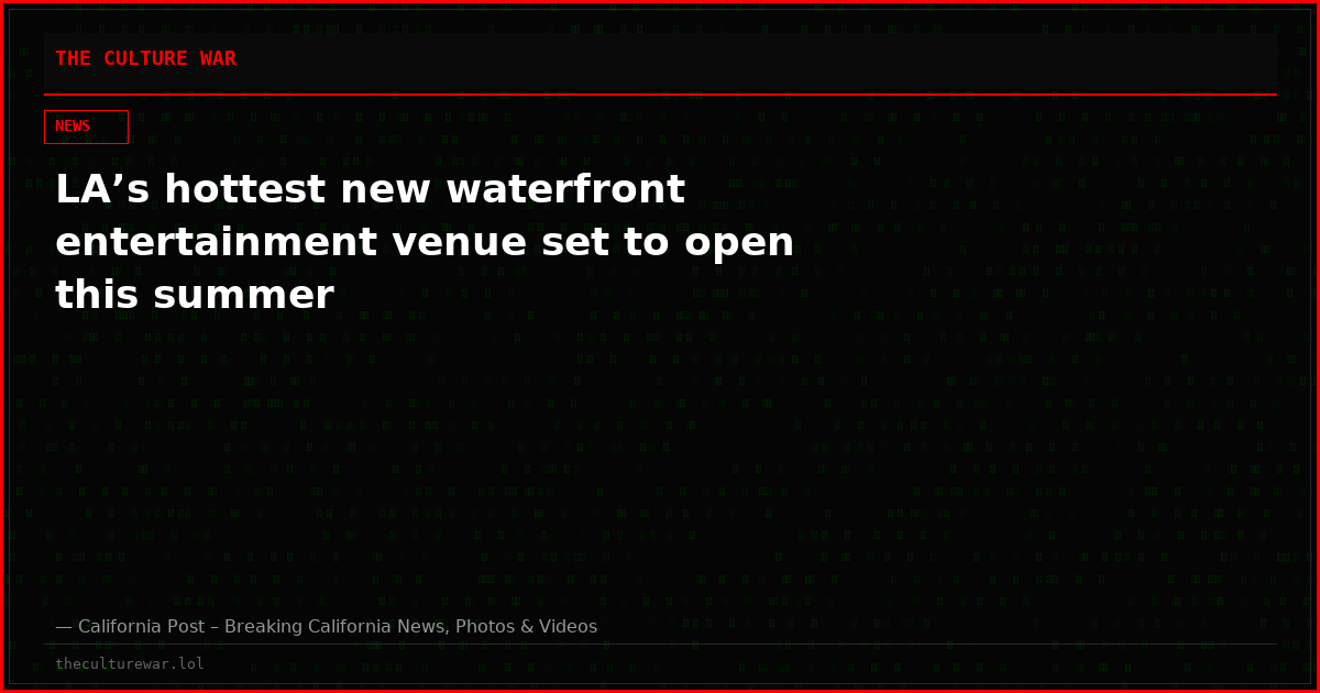 LA’s hottest new waterfront entertainment venue set to open this summer