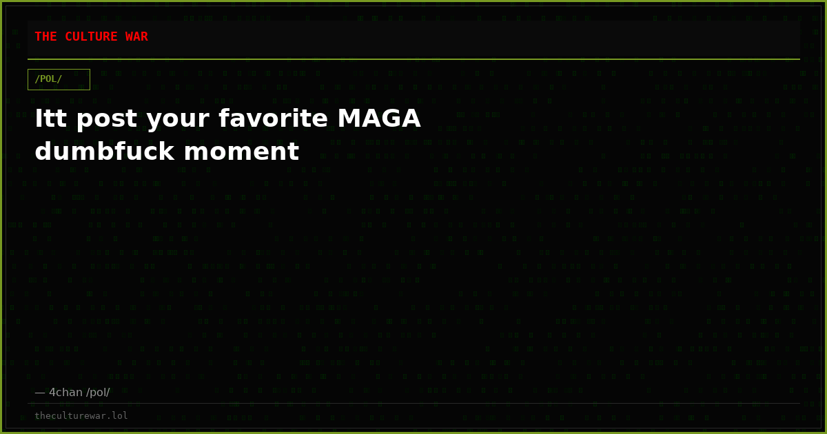 Itt post your favorite MAGA dumbfuck moment