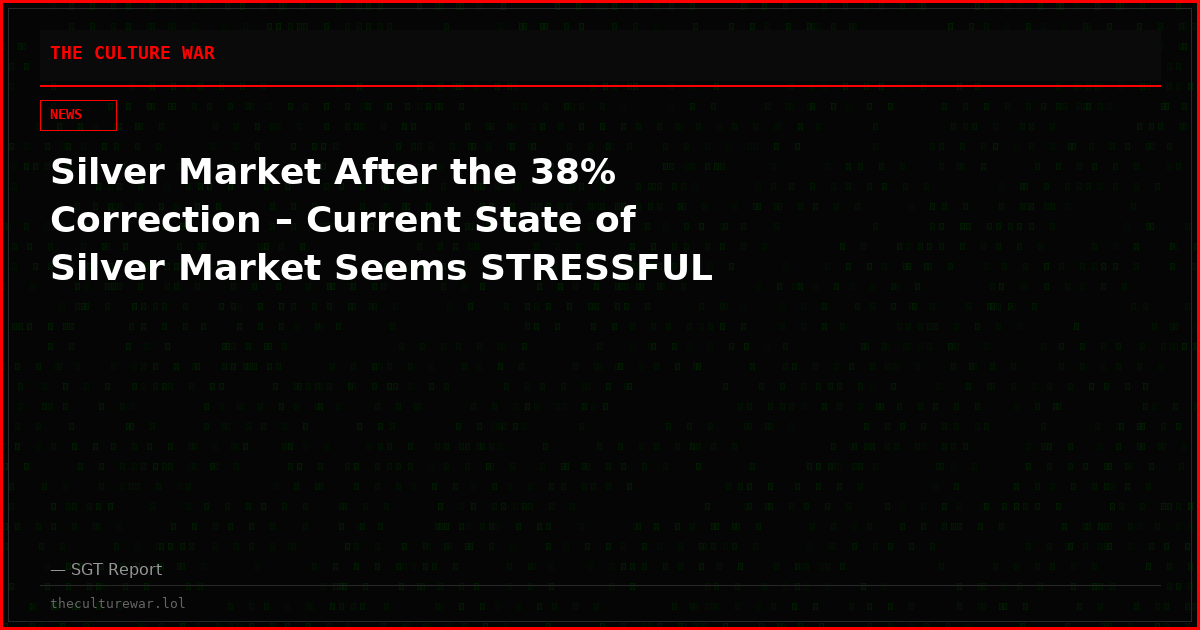 Silver Market After the 38% Correction – Current State of Silver Market Seems STRESSFUL