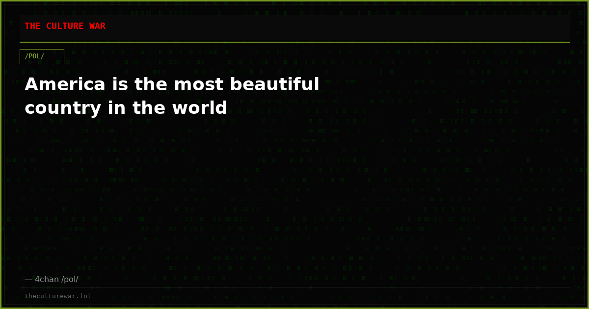 America is the most beautiful country in the world