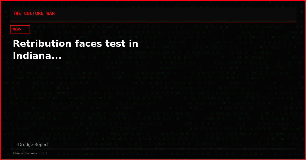 Retribution faces test in Indiana...