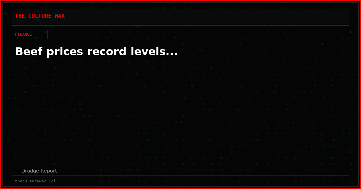 Beef prices record levels...