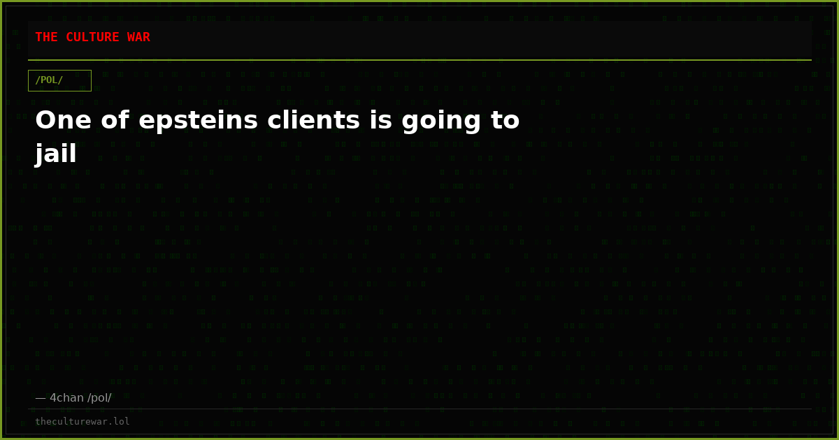 One of epsteins clients is going to jail