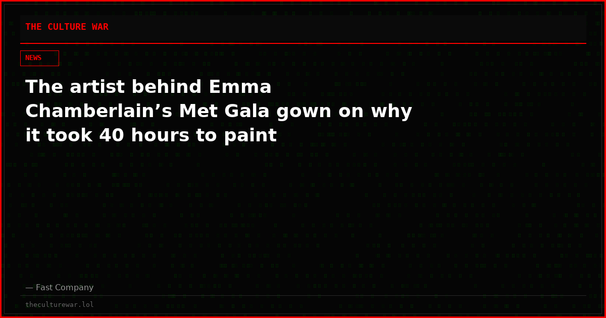 The artist behind Emma Chamberlain’s Met Gala gown on why it took 40 hours to paint