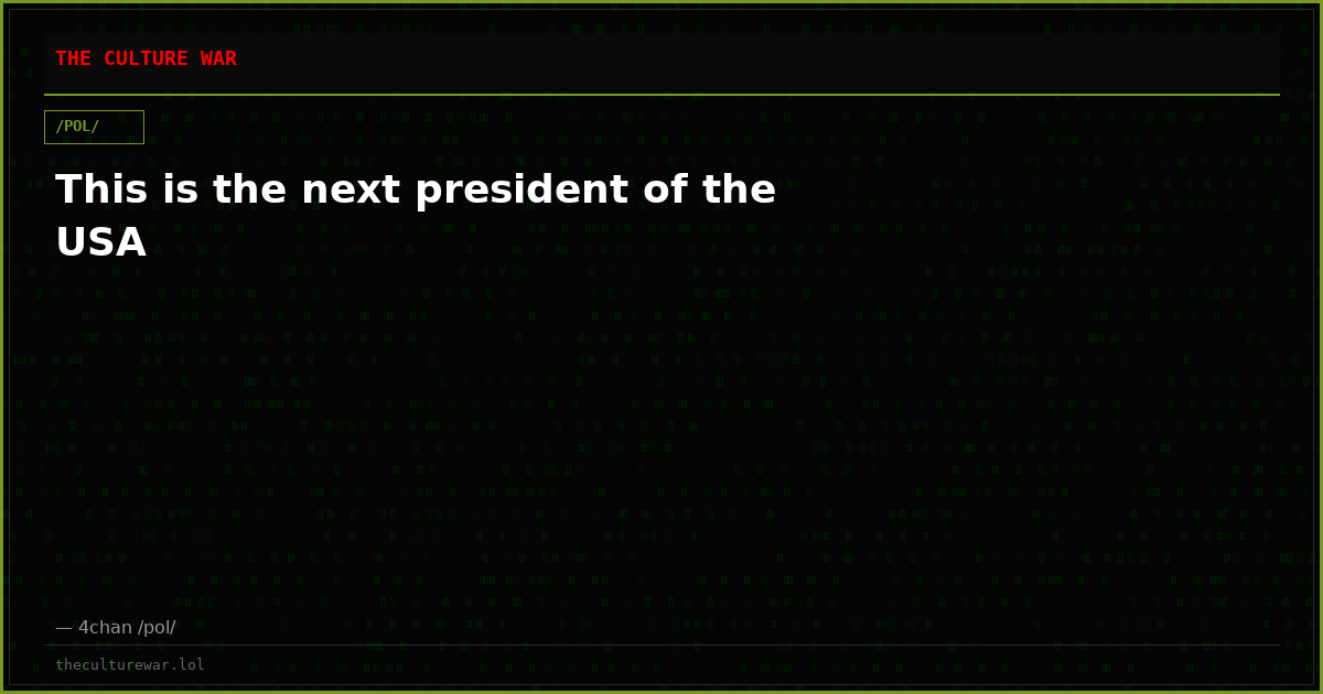 This is the next president of the USA