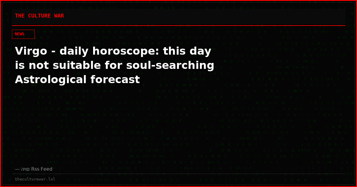 Virgo - daily horoscope: this day is not suitable for soul-searching Astrological forecast