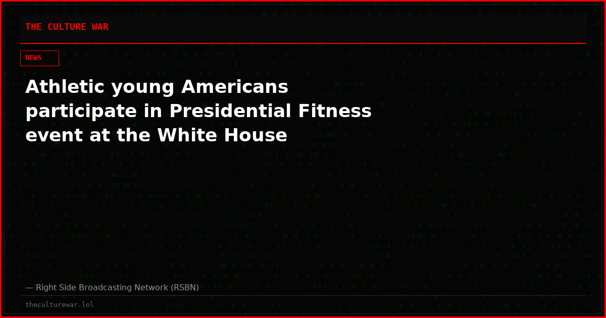 Athletic young Americans participate in Presidential Fitness event at the White House