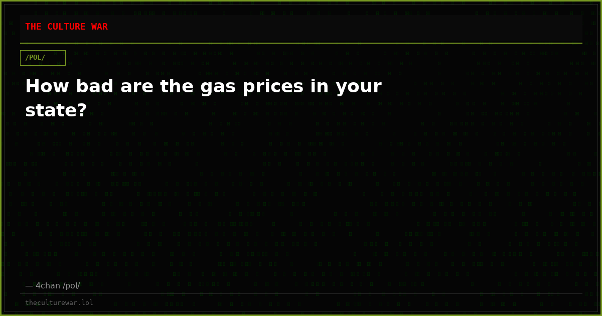 How bad are the gas prices in your state?