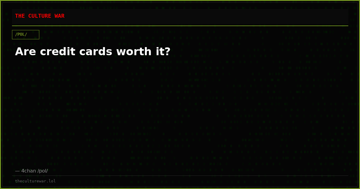 Are credit cards worth it?