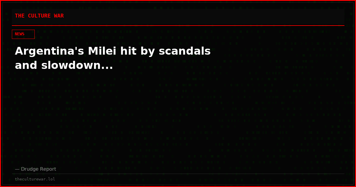 Argentina's Milei hit by scandals and slowdown...